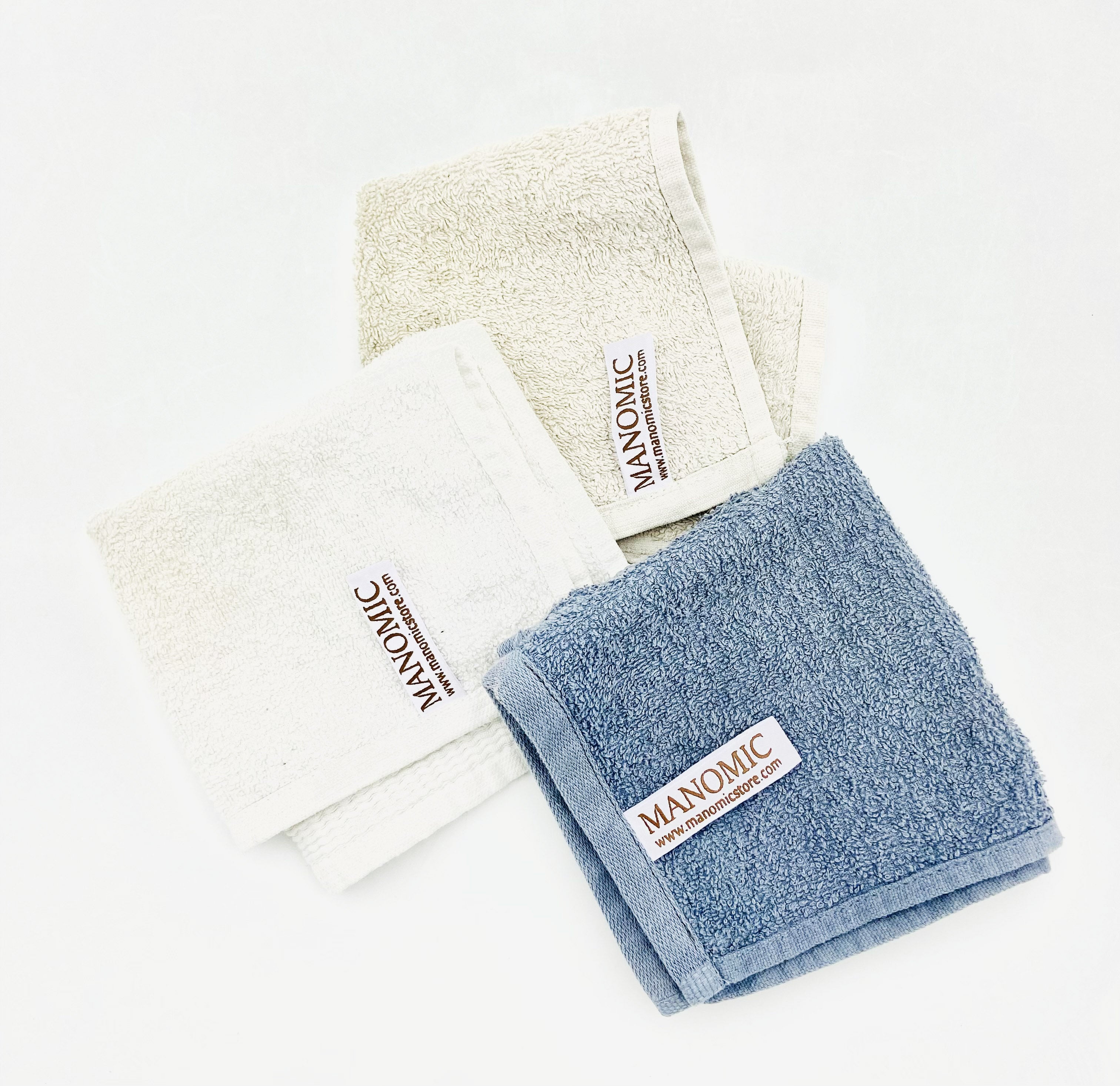 Manomic Small Hand Towel Set of 3