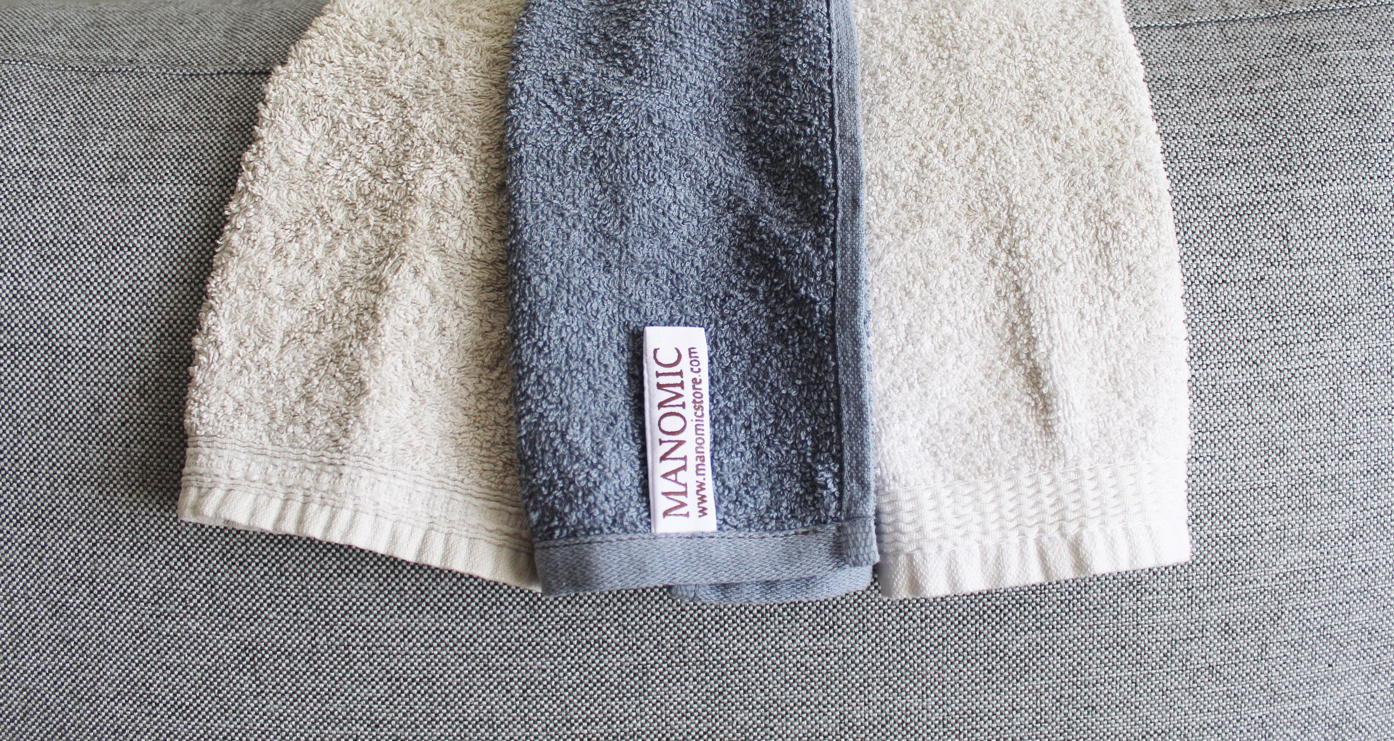 Manomic Small Hand Towel Set of 3