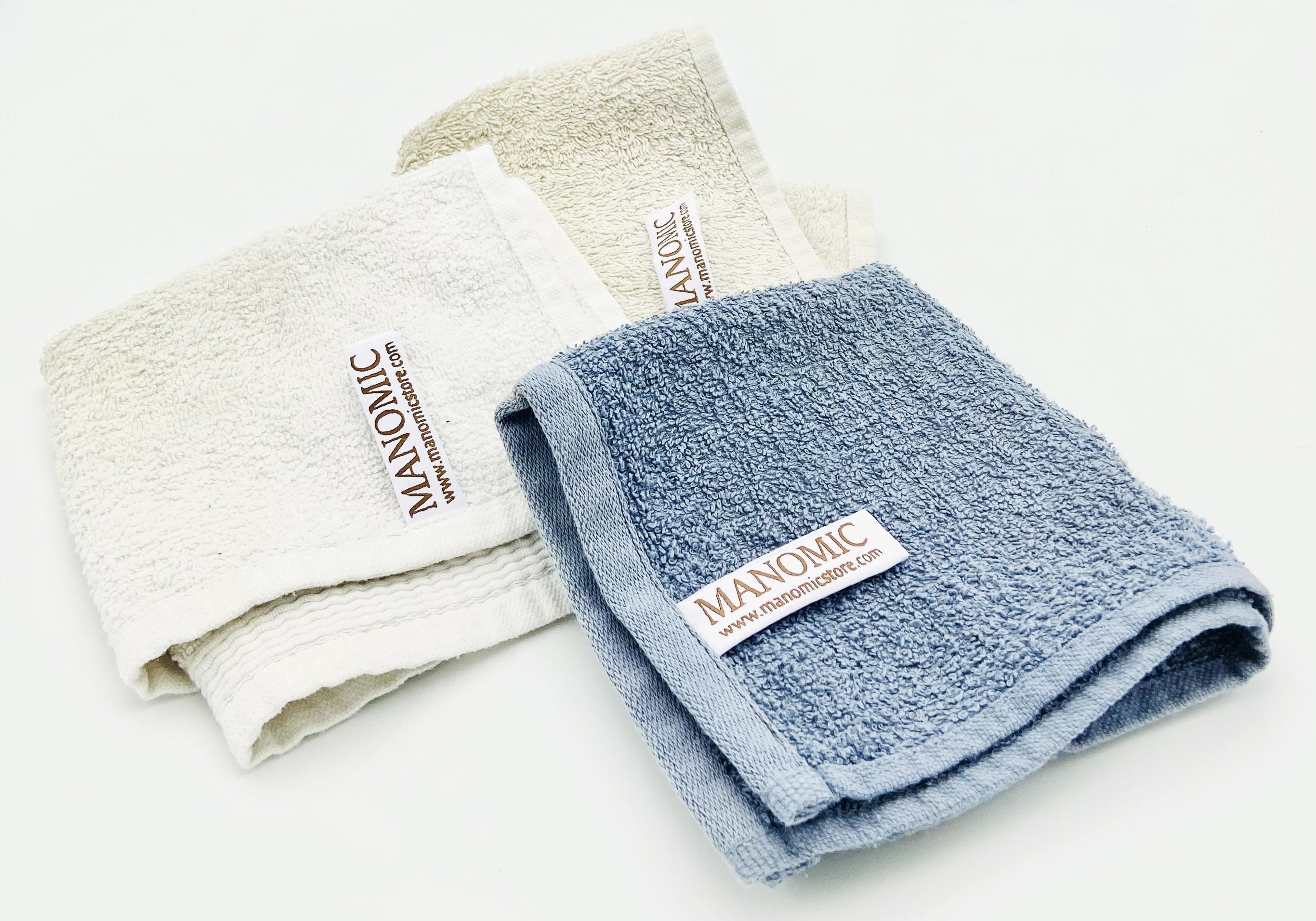 Manomic Small Hand Towel Set of 3