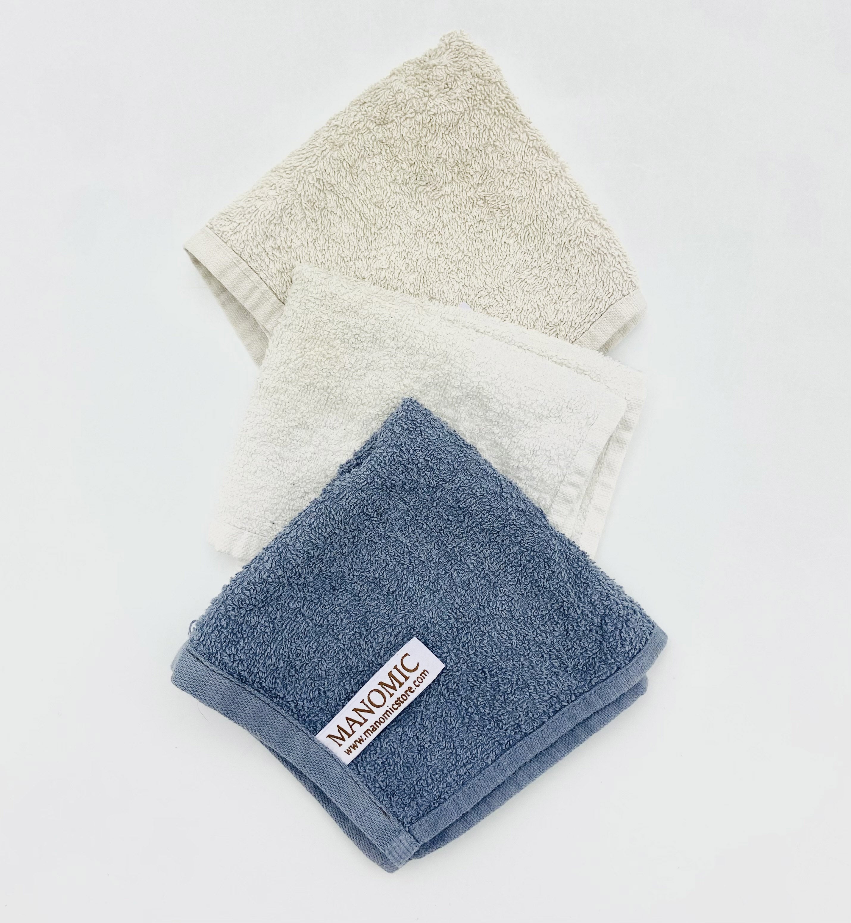Manomic Small Hand Towel Set of 3