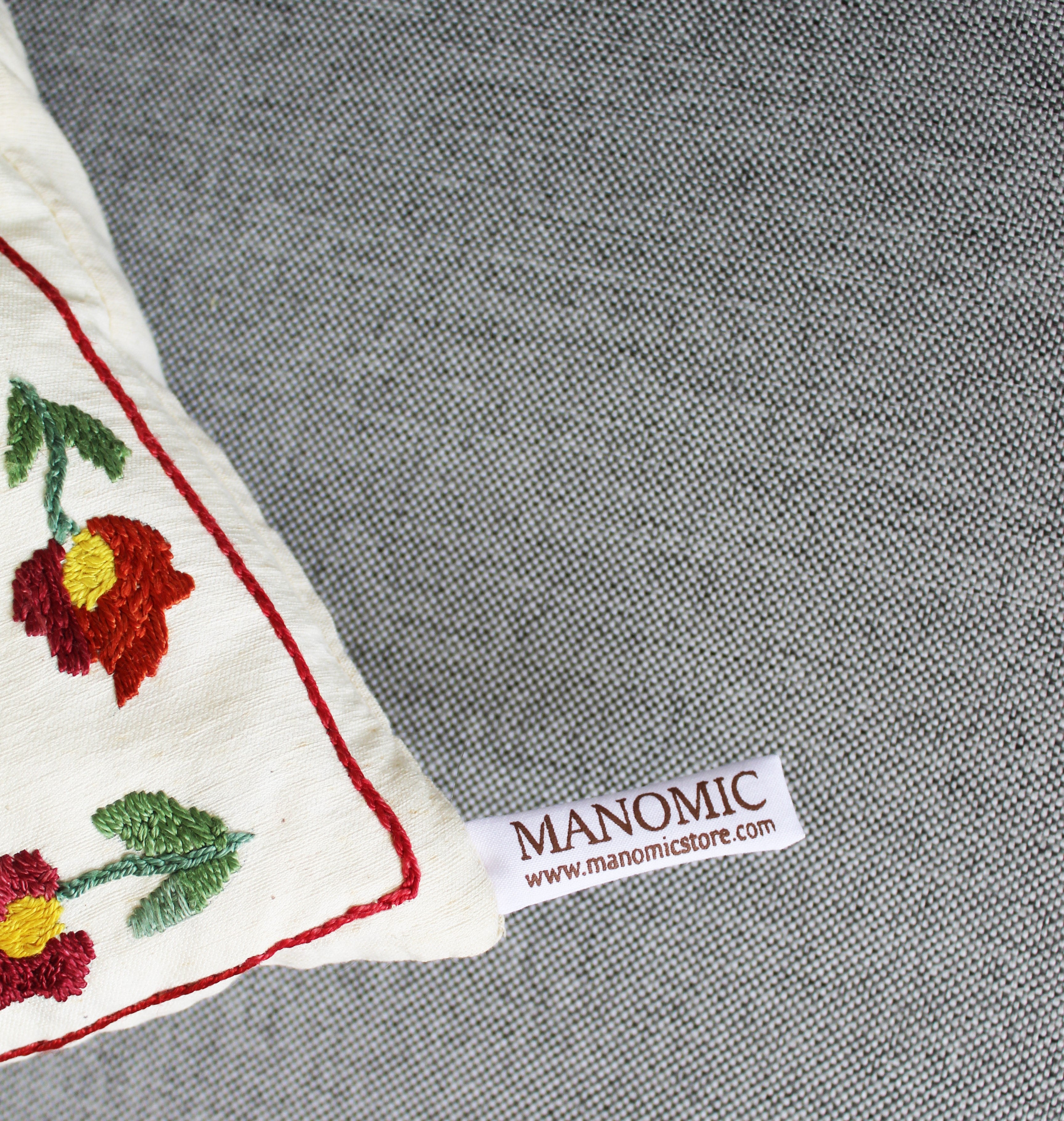Manomic Handmade Suzani Pillow Cover