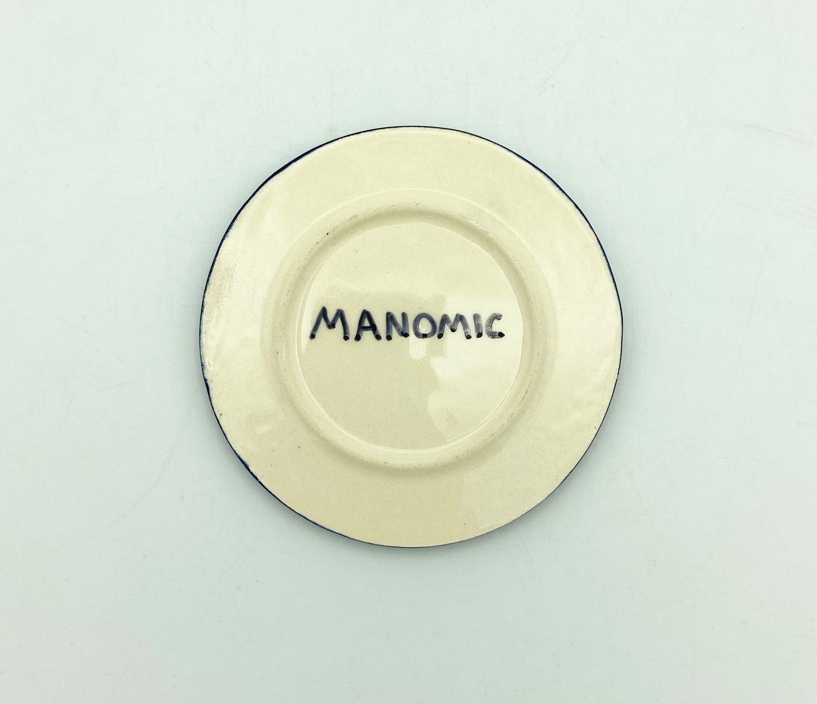 Manomic Round Coaster - White Pastel Pattern