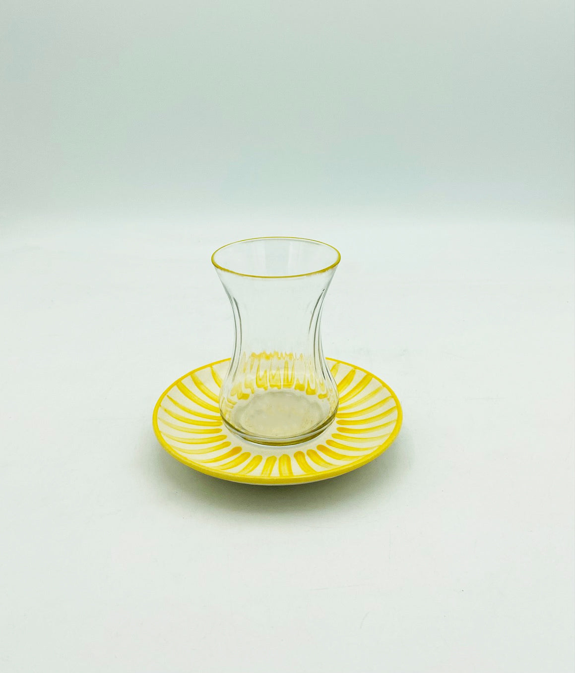 Manomic - Slim Glass Tea Cup Set - Line Pattern
